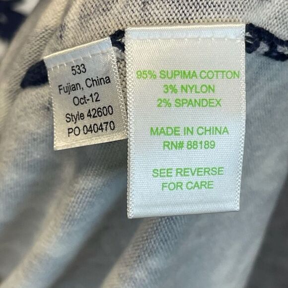 LILLY PULITZER Dress Supima Cotton Small Blue White Ophelia Onyx Reef Madness - Picture 7 of 15